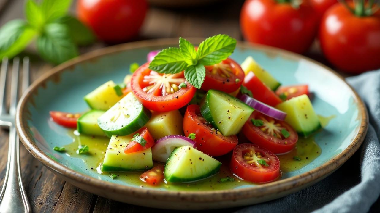 Salad Shirazi - Persischer Gurken-Tomaten-Salat