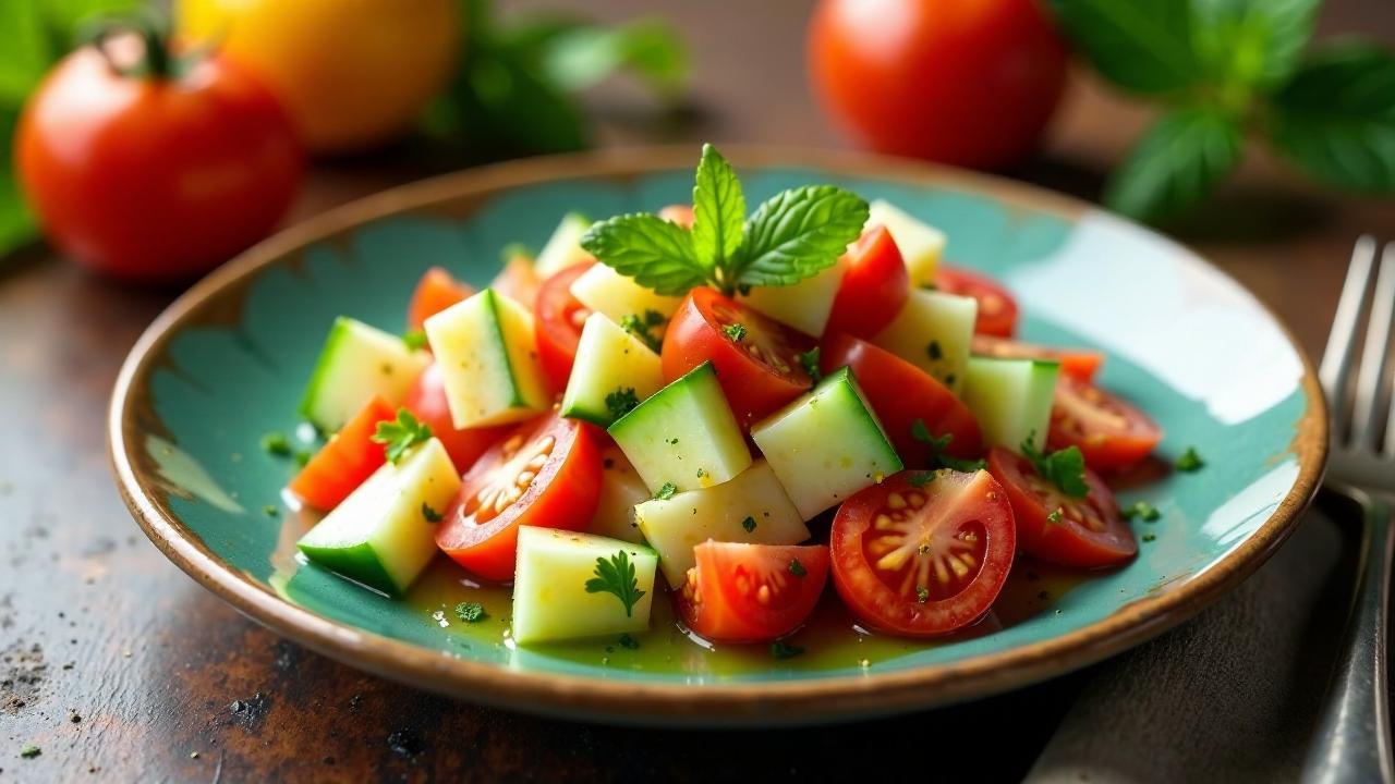 Salad Shirazi (Tomaten-Gurken-Salat)