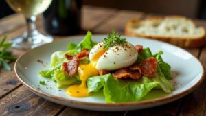 Salade Lyonnaise: Lyoner Salat mit Speck und pochiertem Ei