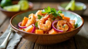 Salade de Papaye aux Crevettes (Papaya-Garnelen-Salat)