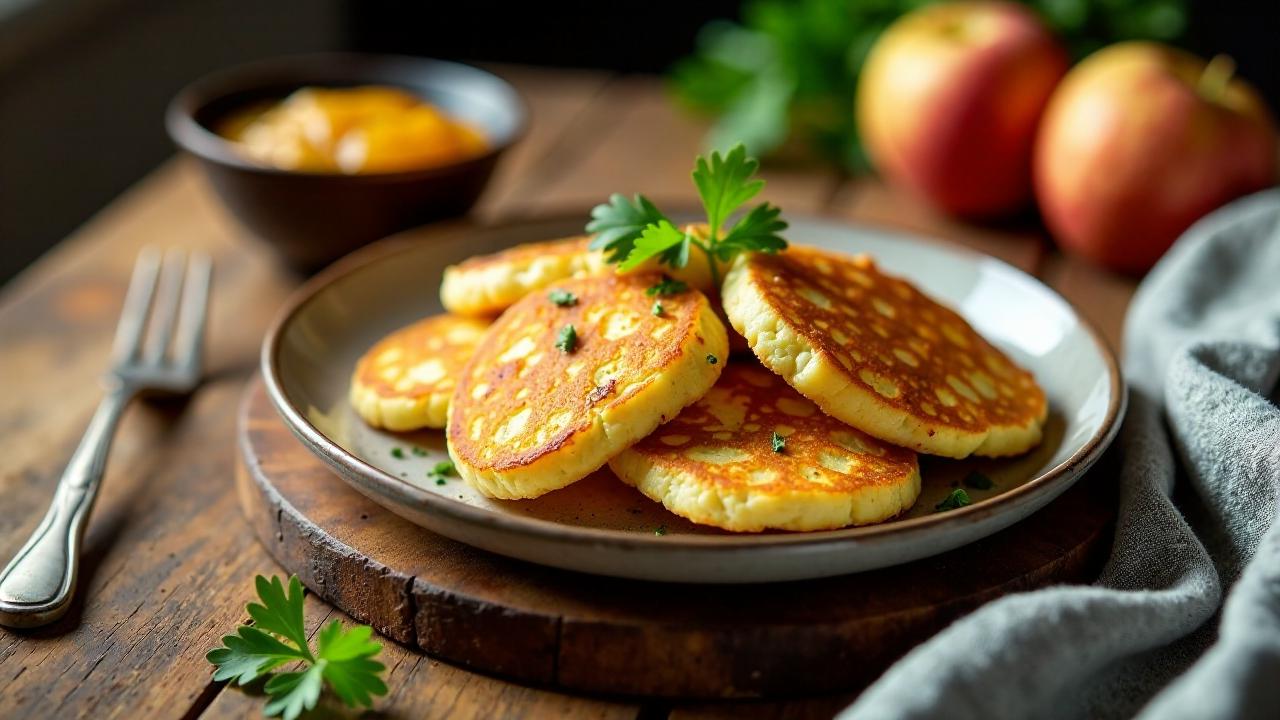 Salzekichelcher – Gesalzene Kartoffelpfannkuchen