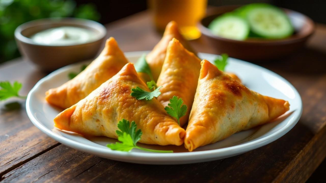 Samosas mit Grillenfüllung