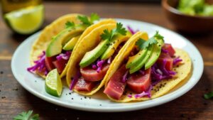 Sashimi-Ahi-Tuna Tacos