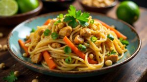 Satay Bee Hoon (Nudeln mit Satay-Sauce)