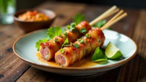 Sate Lilit (gewickelter Satay)