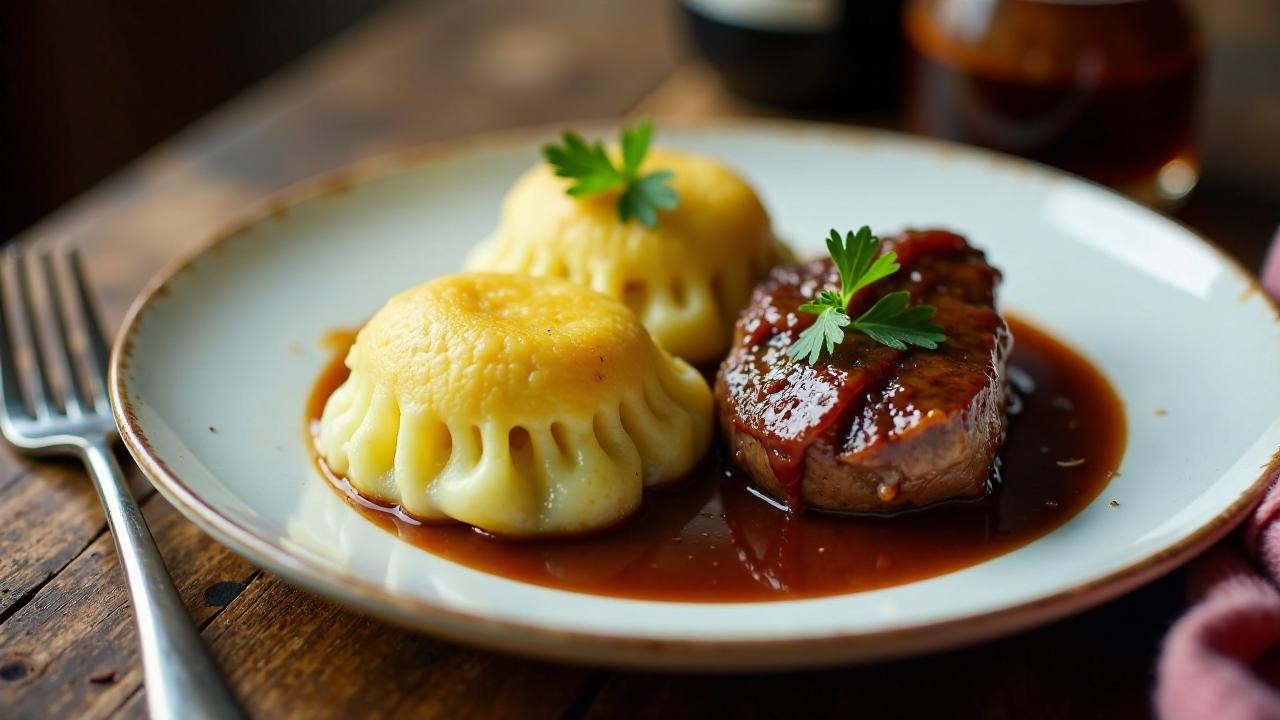 Sauerbraten an Kartoffelklößen