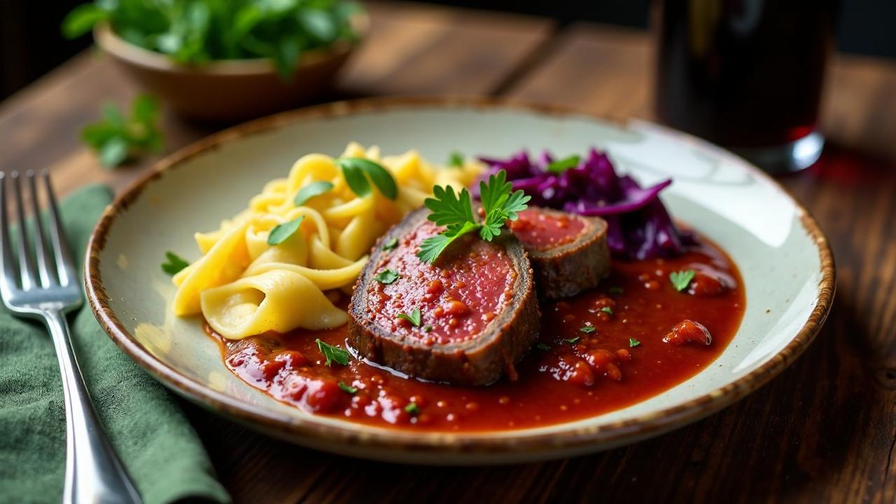 Sauerbraten im Tomaten-Fond