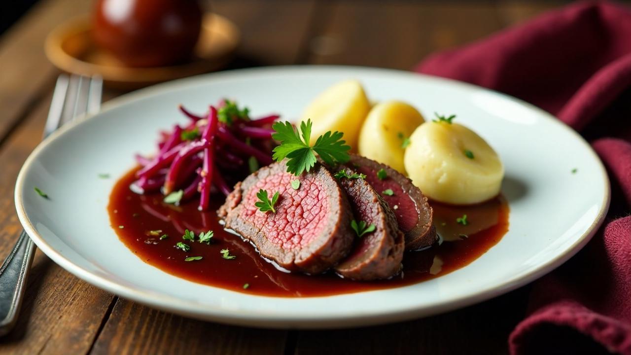 Sauerbraten in Glühweinsauce