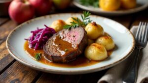 Sauerbraten mit Apfelweinsauce