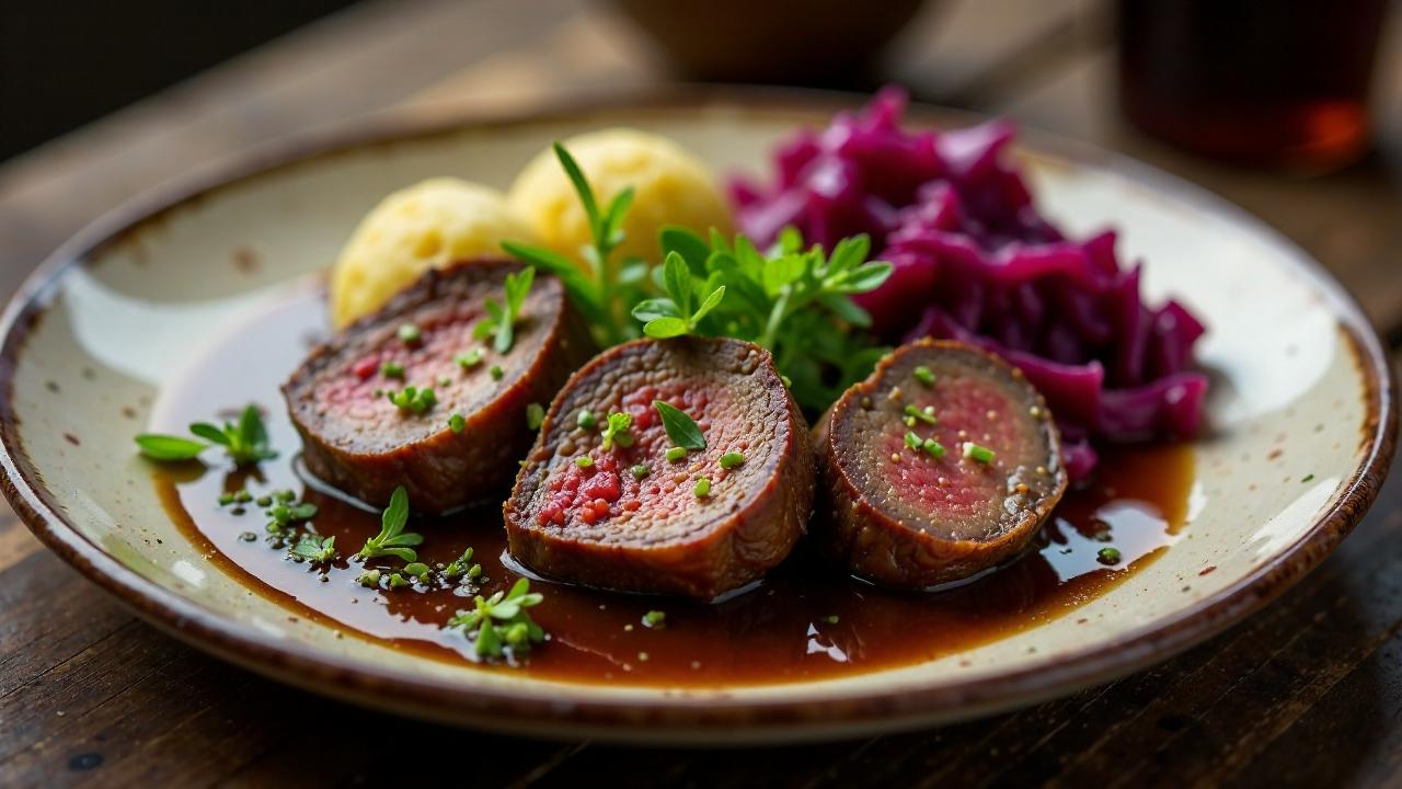 Sauerbraten mit Lebkuchensauce