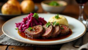 Sauerbraten mit Rotwein und Nelken