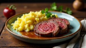 Sauerbraten mit Sauerkraut