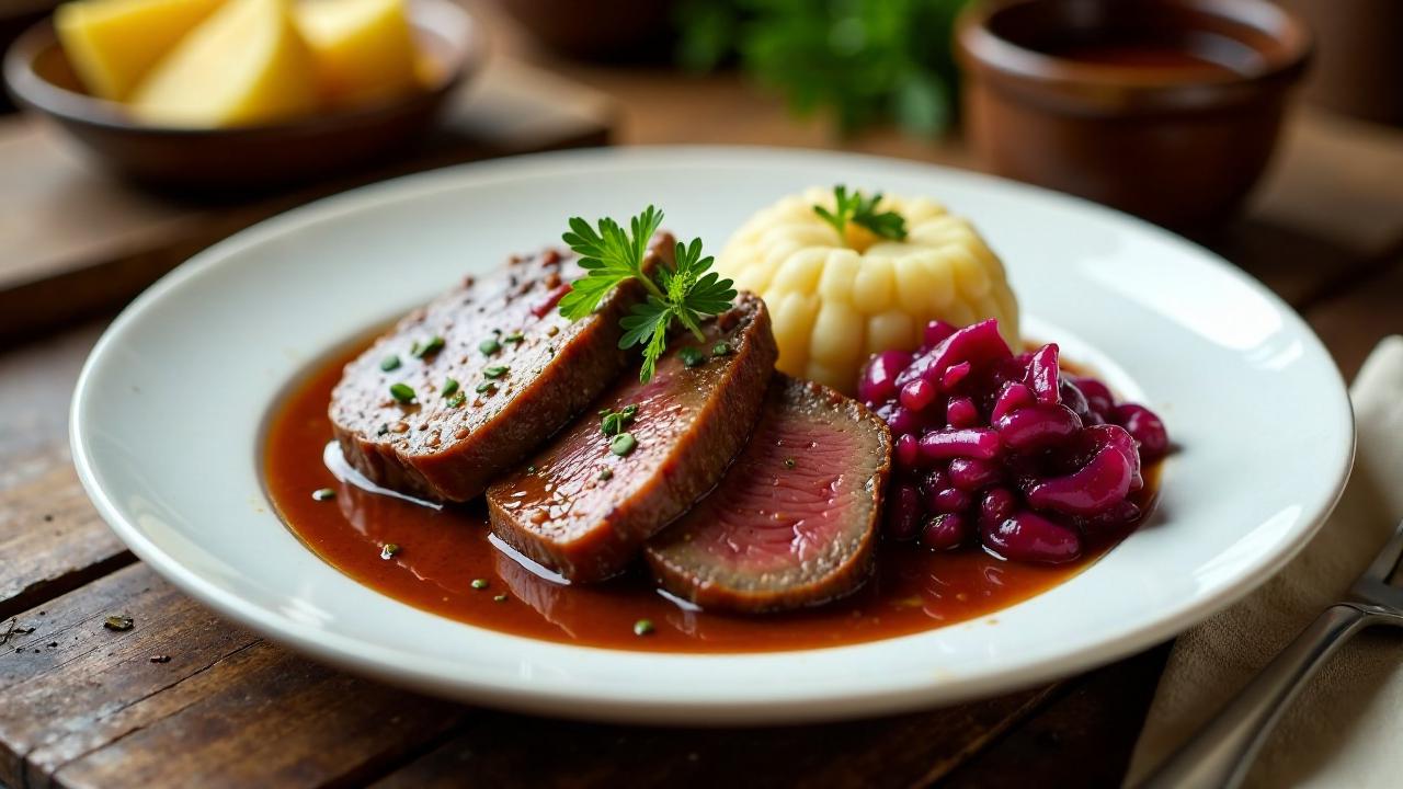 Sauerbraten mit Steinpilzen