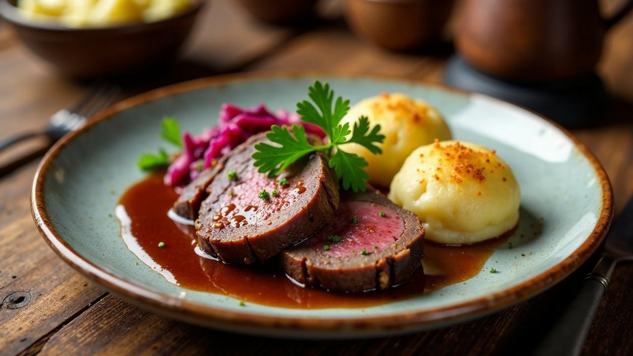 Sauerbraten mit dunkler Biersauce