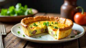 Saumagen-Quiche mit Lauch