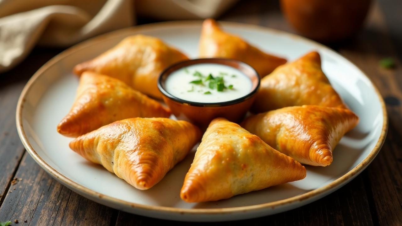 Saumagen-Samosas mit Dip