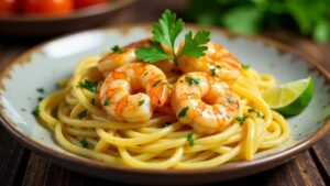 Scampi mit Limonensauce