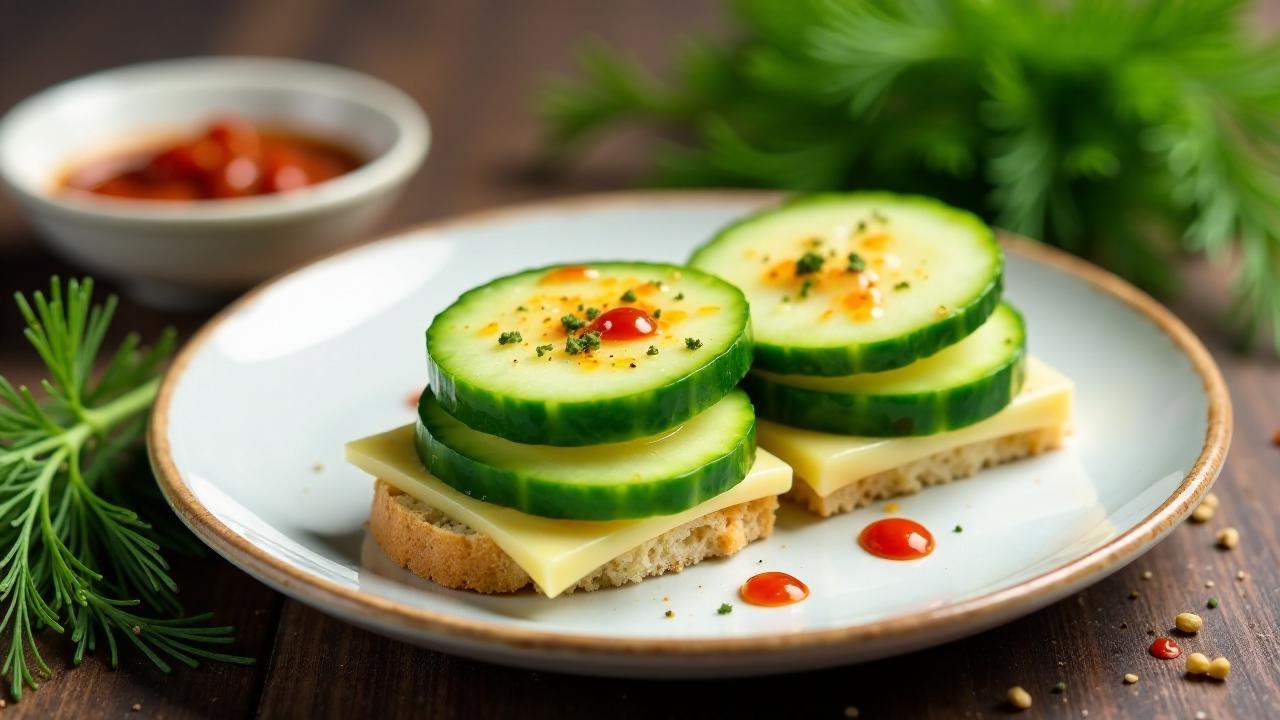 Scharfe Cucumber Sandwiches