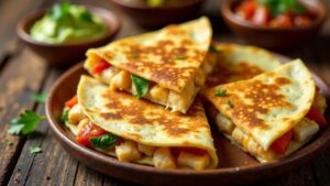 **Scharfe Hühnchen-Quesadilla**