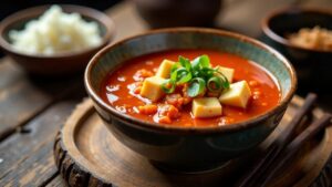 Scharfes Kimchi-Suppe