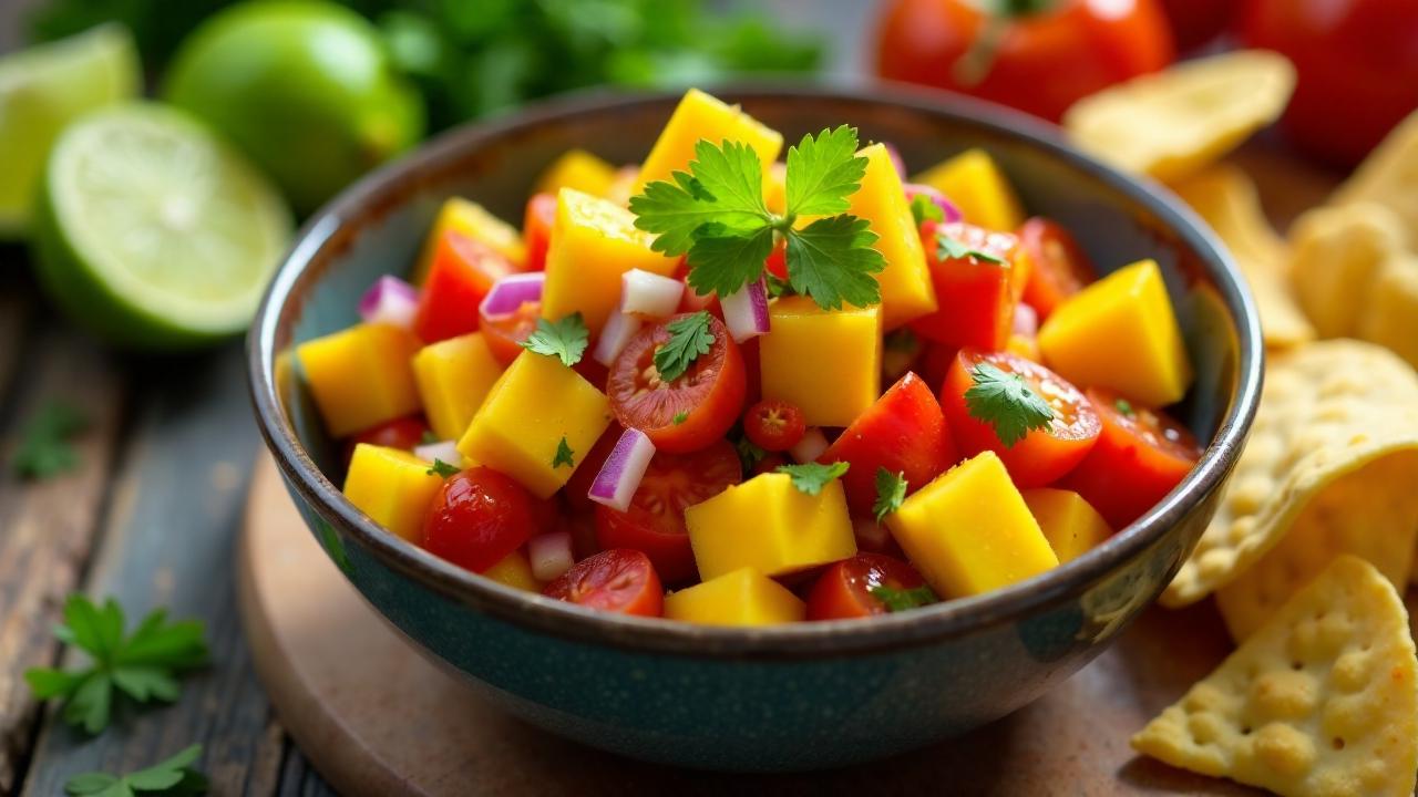 Scharfes Tomaten-Mango-Salsa