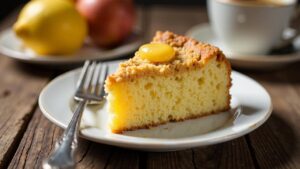 Schlesischer Streuselkuchen mit Apfel-Zitronengelee