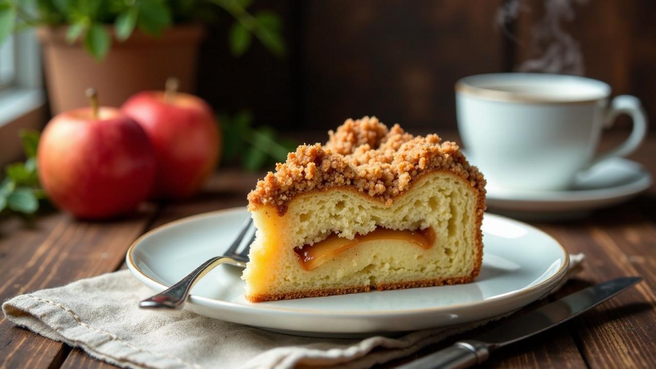 Schlesischer Streuselkuchen mit Apfel und Zimt