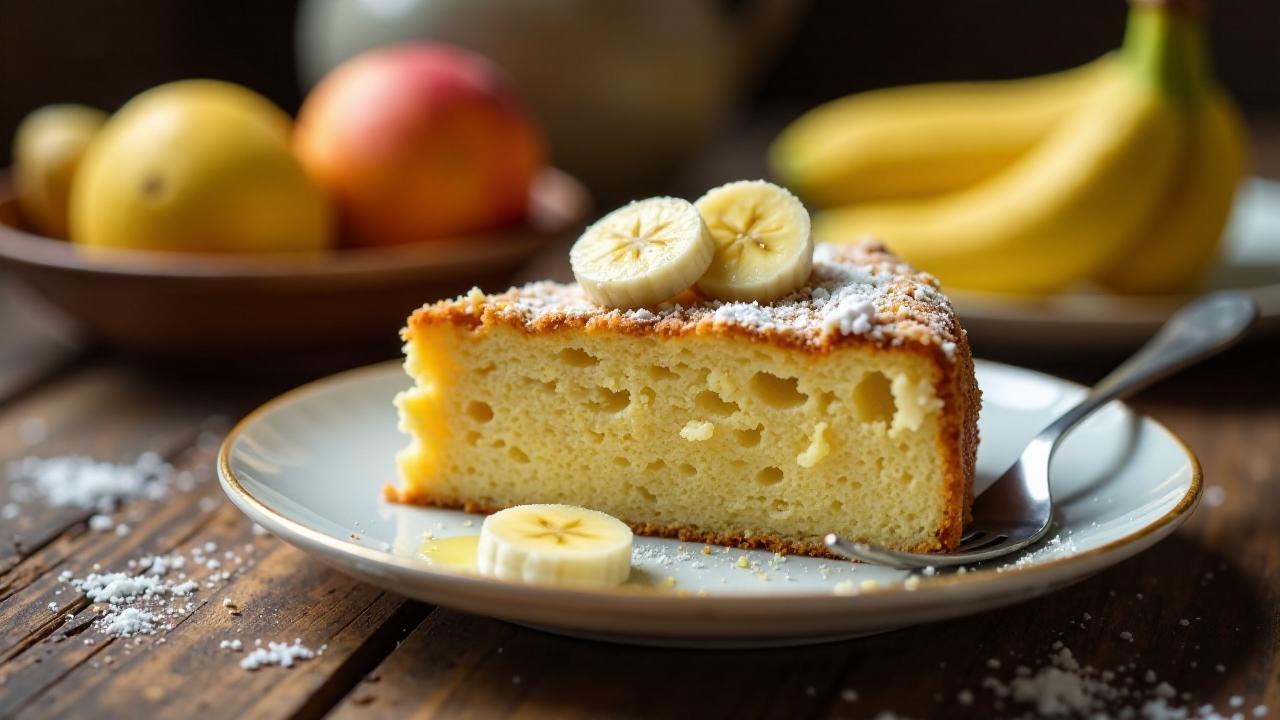 Schlesischer Streuselkuchen mit Bananenstücken