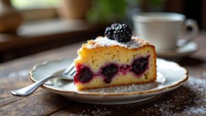 Schlesischer Streuselkuchen mit Brombeeren