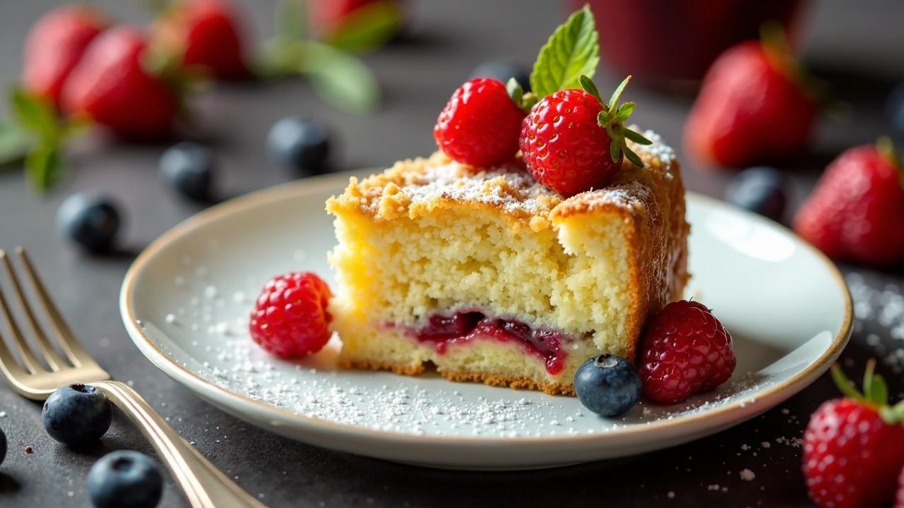 Schlesischer Streuselkuchen mit Eierlikörfüllung