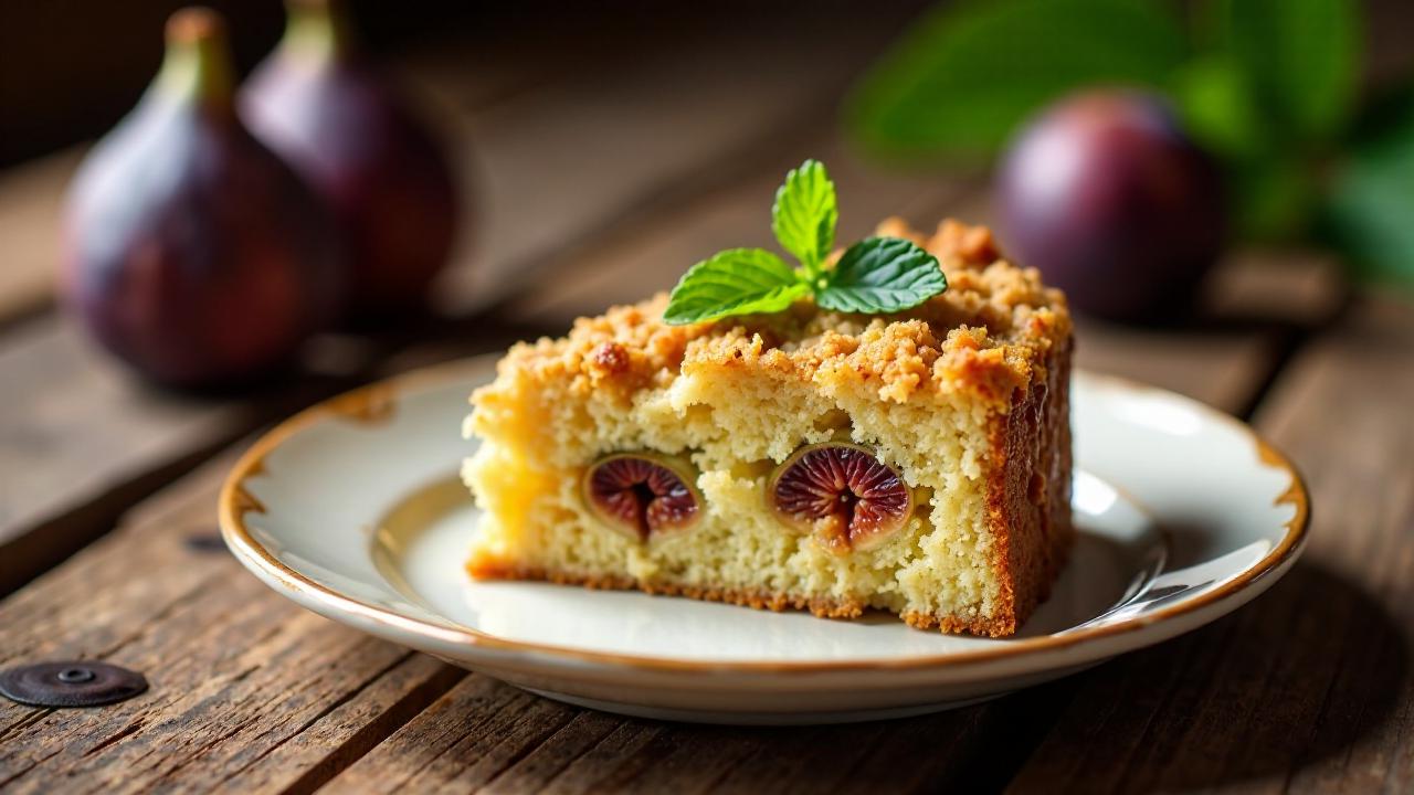 Schlesischer Streuselkuchen mit Feigen