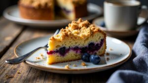 Schlesischer Streuselkuchen mit Heidelbeeren