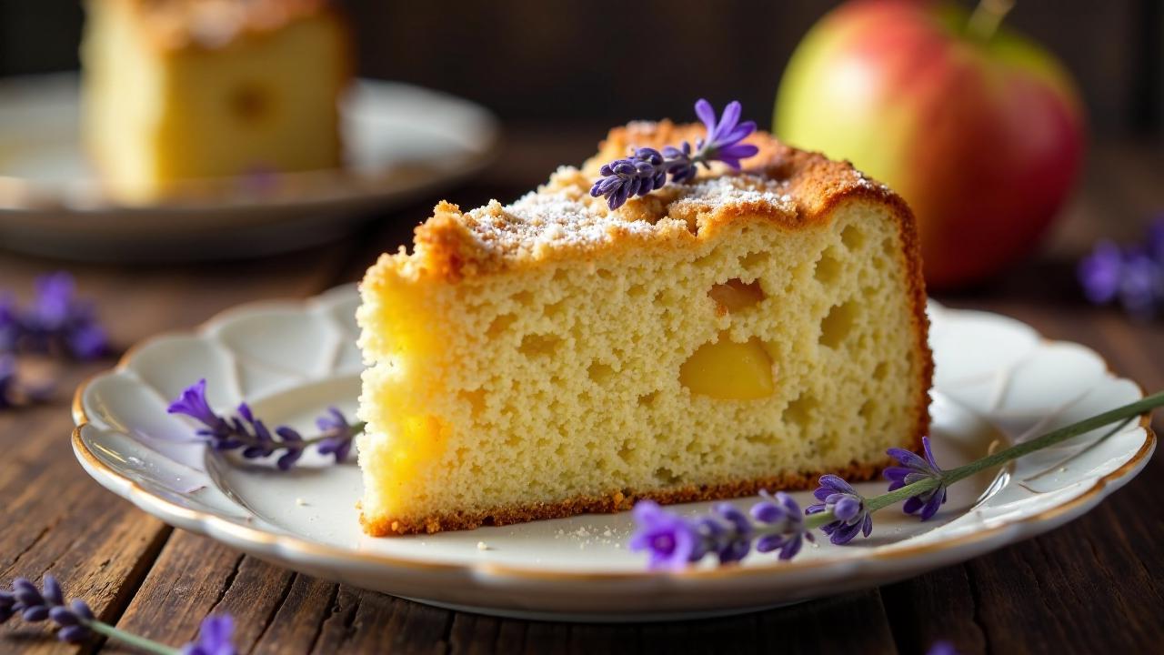 Schlesischer Streuselkuchen mit Lavendel