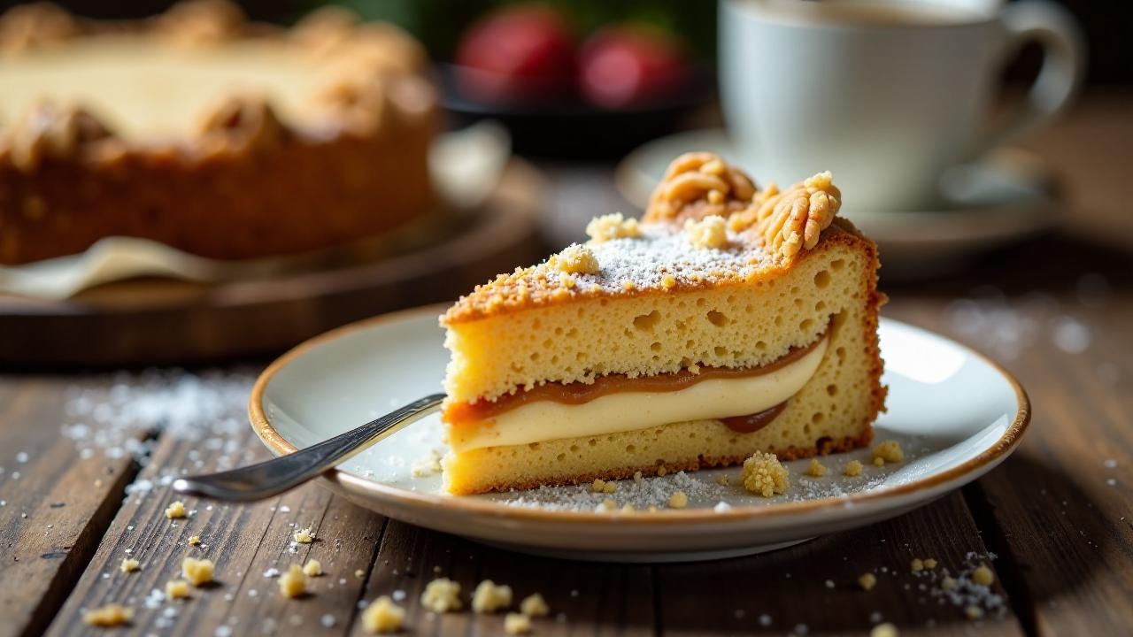 Schlesischer Streuselkuchen mit Nougatfüllung