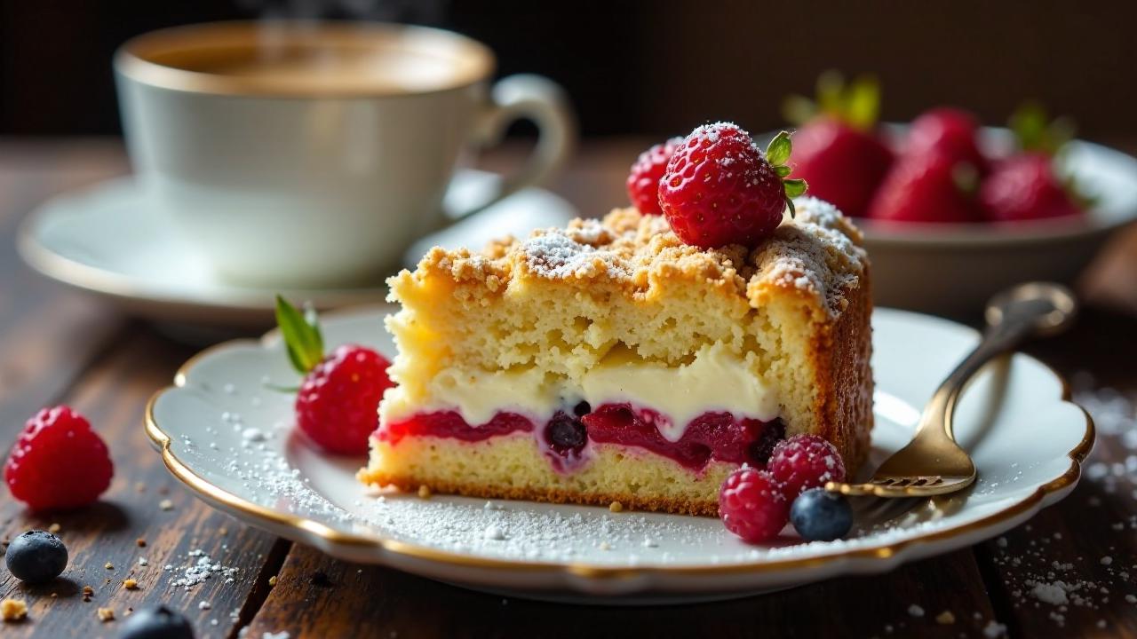 Schlesischer Streuselkuchen mit Quarkfüllung