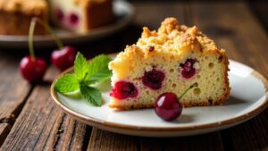 Schlesischer Streuselkuchen mit Sauerkirschen