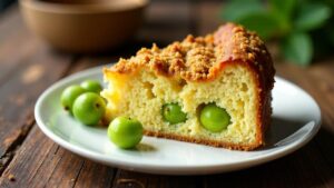 Schlesischer Streuselkuchen mit Stachelbeeren