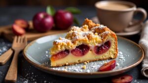 Schlesischer Streuselkuchen mit Zwetschgen