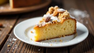 Schlesischer Streuselkuchen mit gerösteten Mandeln