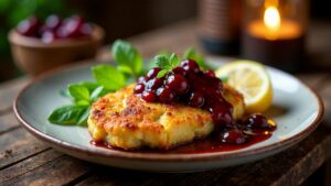 Schnitzel mit Holundersoße