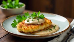 Schnitzel mit Pilzrahmsoße