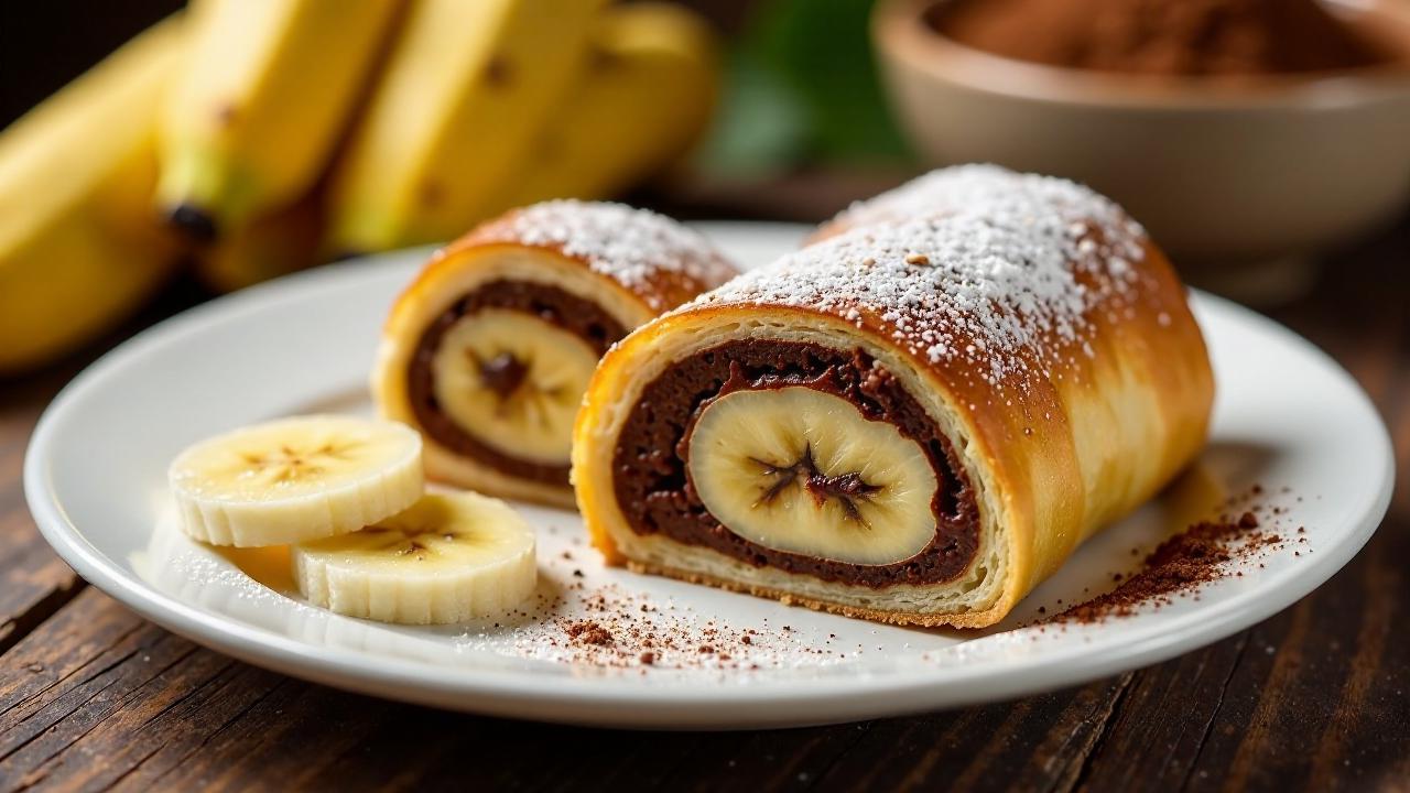 Schoko-Bananen-Strudel