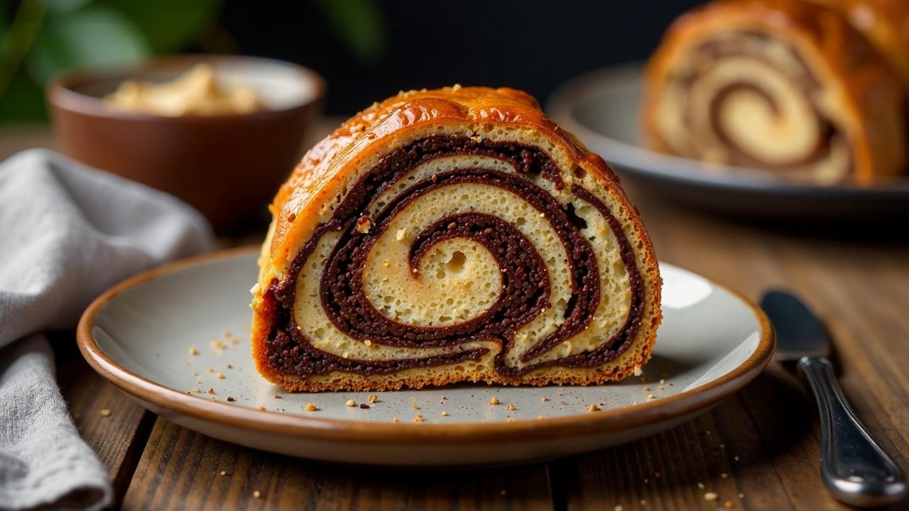 Schokoladen-Erdnussbutter-Babka