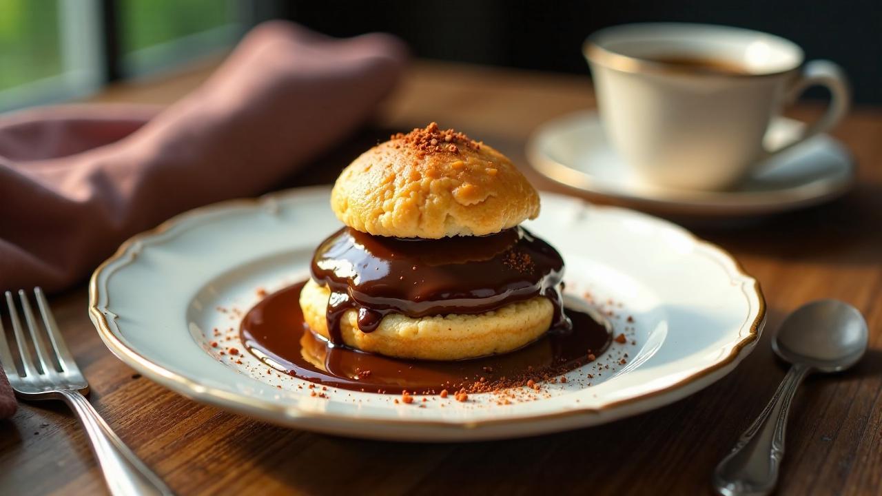 Schokoladen-Profiteroles mit Chiliflocken