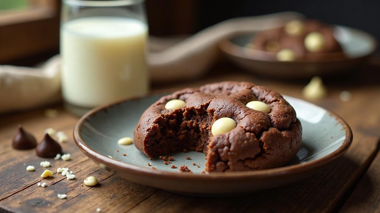 Schokoladenkekse mit weißer Schokolade