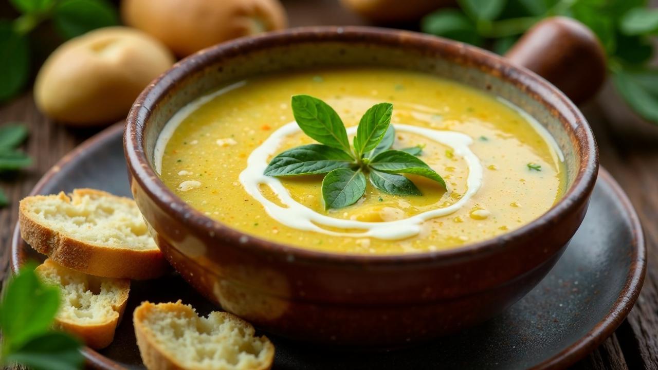 Sächsische Kartoffelsuppe mit Liebstöckel