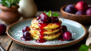 Sächsische Quarkkeulchen mit Pflaumenkompott