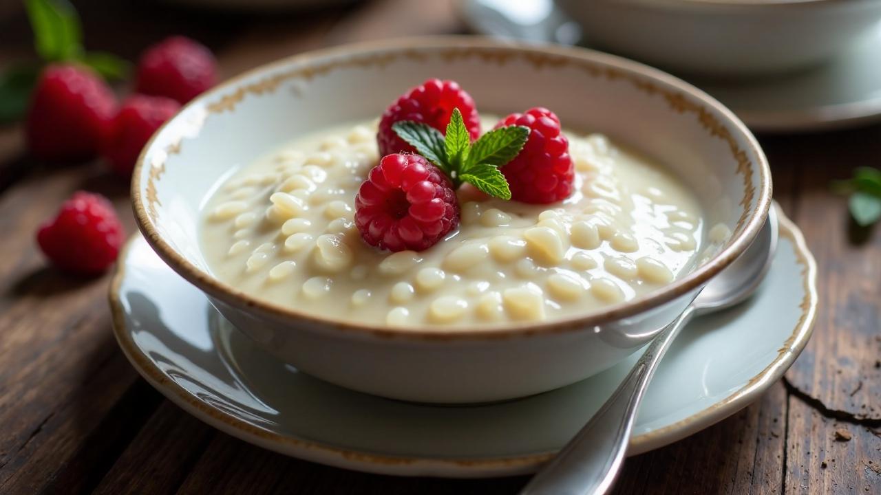 Schäumender Reispudding mit Lotus-Saat