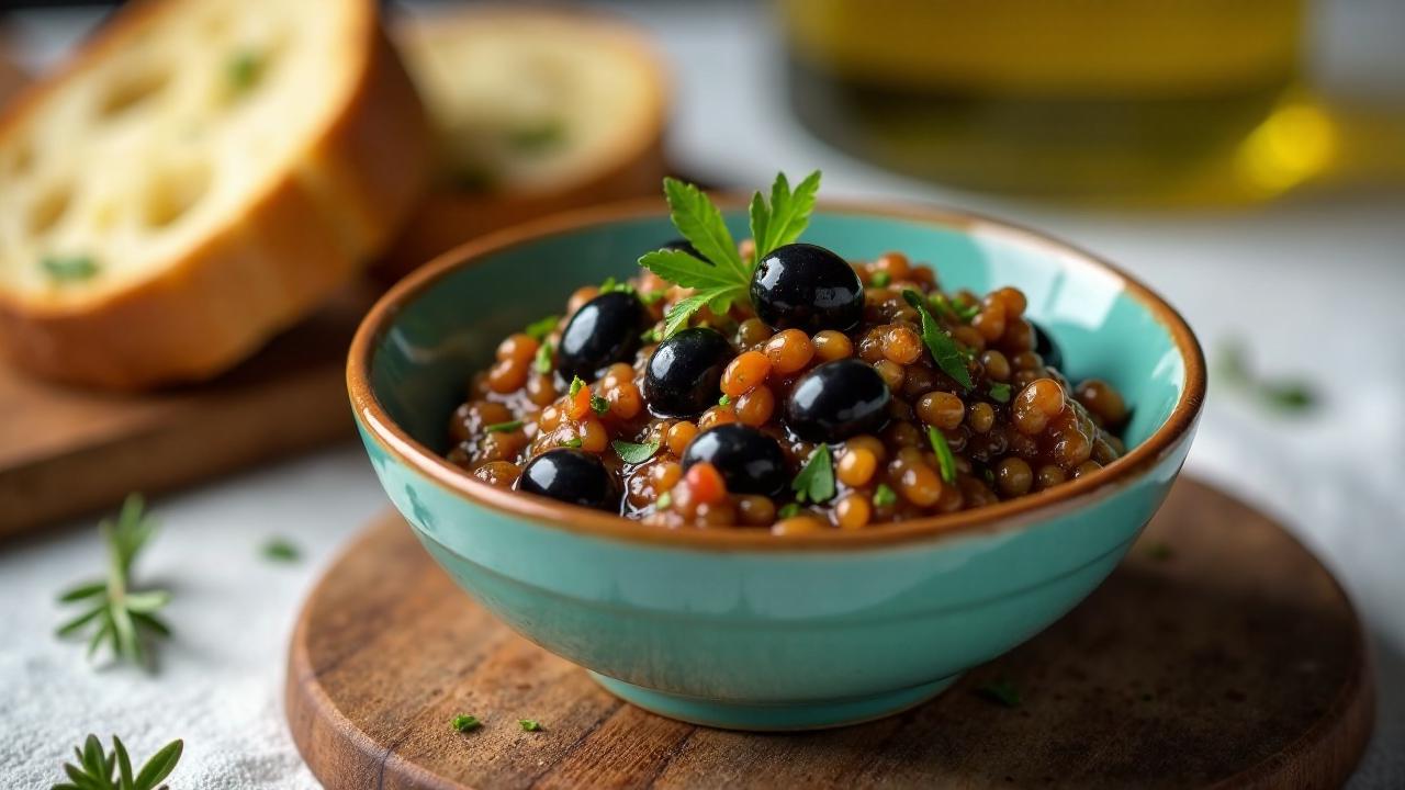 Schwarze Tapenade mit Oliven