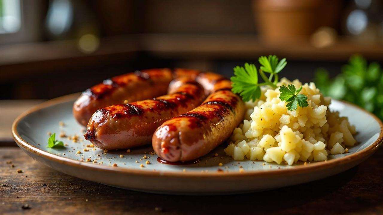 Schwarzwild-Bratwurst mit Sauerkraut